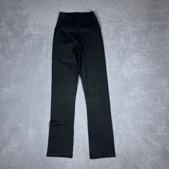 OFFLINE by Aerie The Hugger Leggings XS Black Hi-Rise Split Hem Soft‎ Stretch - Picture 1 of 10